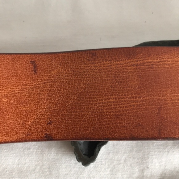 Gap brown leather belt with eagle buckle Sz M main image 5